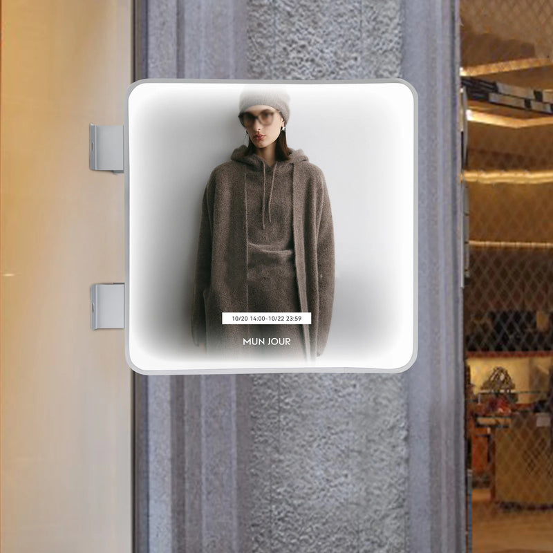 60cm Waterproof Double-sided LED Advertising Light Box Outdoor Light Advertising Board Round Square Light Advertising Box