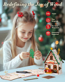 Robotime Mini House Building Craft Kits DIY Miniature House Kit Decoration Christmas Fireplace for Adults Gift For Christmas