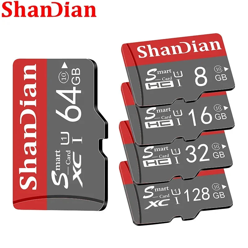 SHANDIAN Smart SD Card 32GB High Speed Class 10 8GB 16GB 32GB Free Card Reader 64GB Mini SD Memory Card TF Card for Smartphone