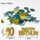 40th Birthday Party Disposable Tableware Plate Cup Napkin Black Gold Party Decorations Birthday Balloon 40 Years Party Supplies