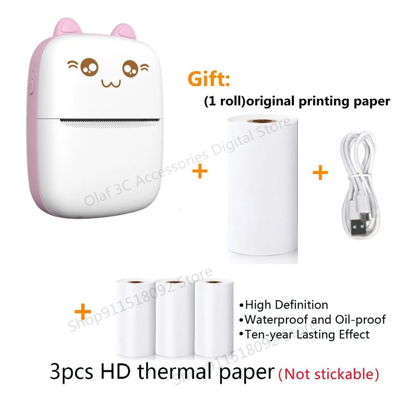 NEW Mini Portable Printer Thermal Adhesive Label Printers Photo Sticker Impresora Portátil Inkless Print For Mobile IOS Android