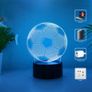 1 football 3D night light, Father's Day, holiday gift table light for family, atmosphere light, companion sleep light.