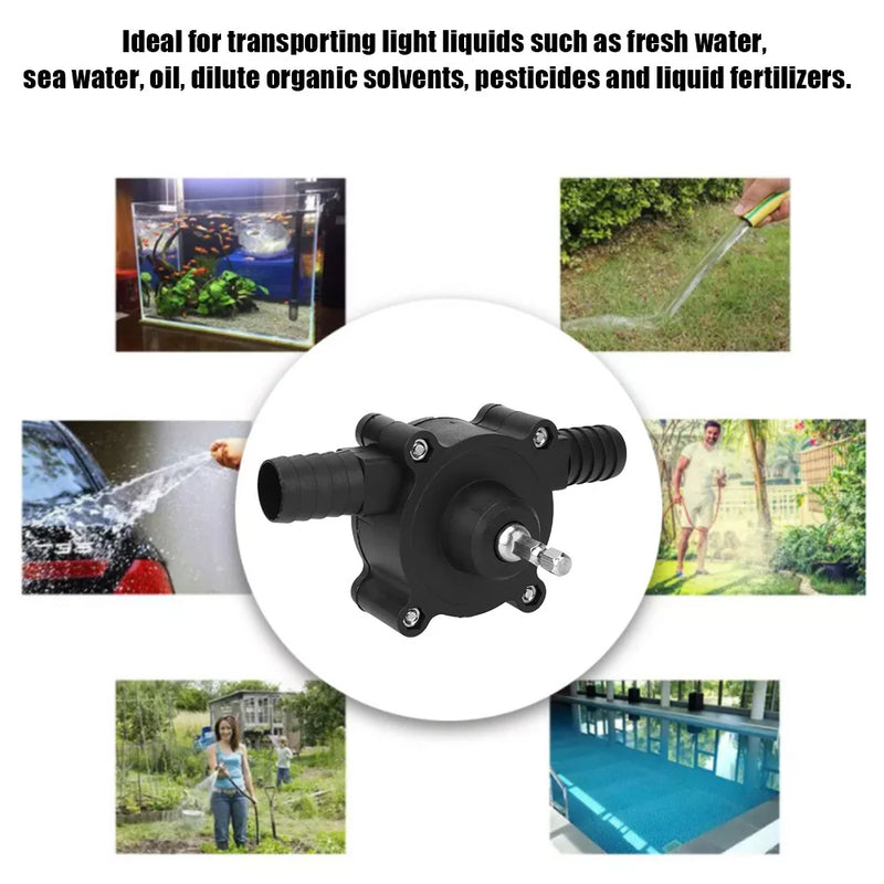 Diesel Oil Fluid Water Pump Electric Drill Pump Home Garden Outdoor Tool Mini Hand Self-priming Liquid Transfer Pumps Portable