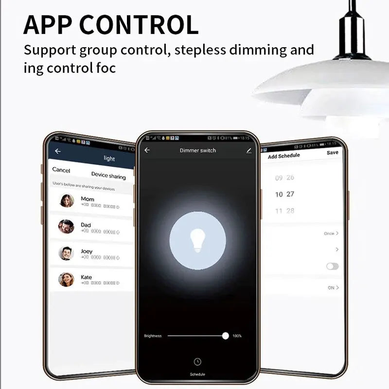 Tuya WIFI Smart Life LED Dimmer Switch US LED Dimmer SwitchSmart Life Tuya APP Remote Control For Alexa Google Home