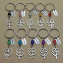 1/10 Sets Clover thank you Teacher's Day Gift creative Keychain Lovers Key Ring Jewelry