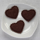 50pcs 21x25/32x37mm Padded Corduroy Fabic Heart Appliques for DIY Hat Clothes Leggings Sewing Supplies Headwear Decor Patches