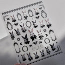 Rabbit Pearl Butterfly 5D Easter Egg Nobility Cute Bunny Soft Relief Self Adhesive Nail Art Decoration Sticker Hot 3D Nail Decal