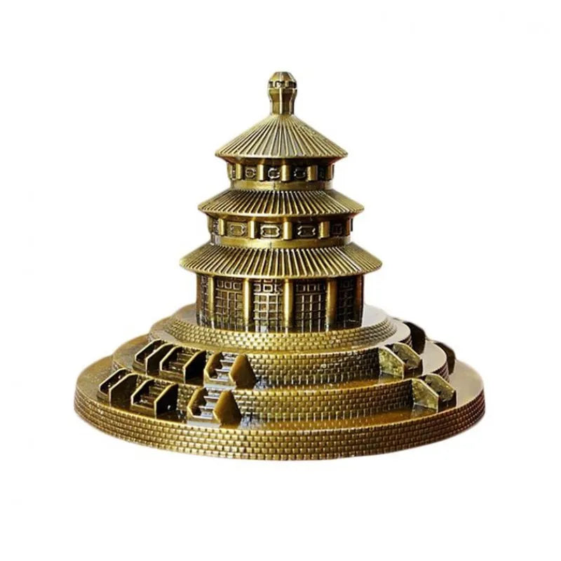 Metal World Famous Building Architecture Model Statue Landmark Tourist Souvenir Home Office Decoration