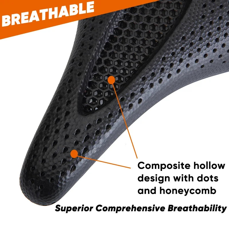 BUCKLOS 3D Printing Bicycle Saddle Carbon Fiber Hollow Design Ultralight Bike Seat Cushion Soft Comfortable 3D-Printed Saddle