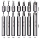 40Pcs/Set 3/8" & 1/2" Drive Allen Key Torx Hex Star Spline Socket Bit Chrome Sockets Set Handle Tools Kit With Case