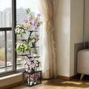 Tree-Shaped Industrial Plant Stand Display Rack Corner Flower Holder Multiple Shelves Organizer Shelves