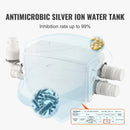 SucceBuy Macerator Pump 350W 6000L/h Flow 23 ft/7 m Head Macerator Sewerage Sump Pump with 3 Water Inlets Water Disposal Machine