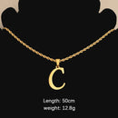 Initial Necklace for Men Women Boys Girls, 18K Gold Plated 26 Letters Pendant Necklace, Personalized Jewelry Father's Day Gifts