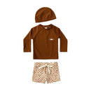 2025 Kids Boy Swimsuits Summer Sun Protection Vacation Beach Pants Long sleeve Tops with Hat Children Surfing Swim Suit 1-7T