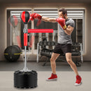 Punching Ball Freestanding Boxing Punching Bag Trainer Height Adjustable 120-190 Cm 360° Reflex Spinning Bar W/ Stand for Boxing