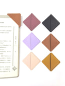 2pcs Leather Diamond-shaped Bookmark Bookmark Page Folder Corner Protection Set Square Bookmark Book Marks Book Nook