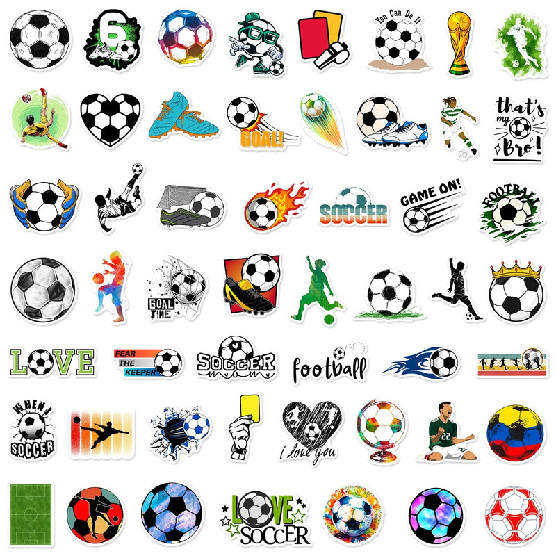 10/25/50pcs Graffiti Soccer Football Stickers for DIY Scrapbooking Phone Laptop Guitar Travel Luggage Car Skateboard Helmet