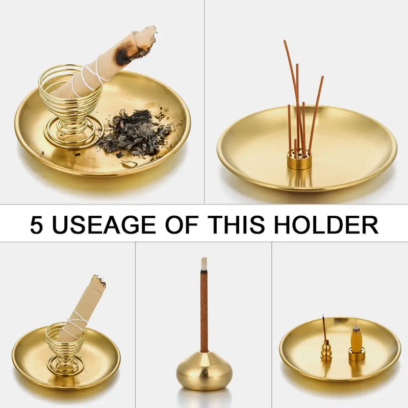 9 Holes Mental Waterdrop Incense Holder Meditation Incense Burner Coil Incense Cones Sticks Cones Ash Catcher Palo Santo Holder