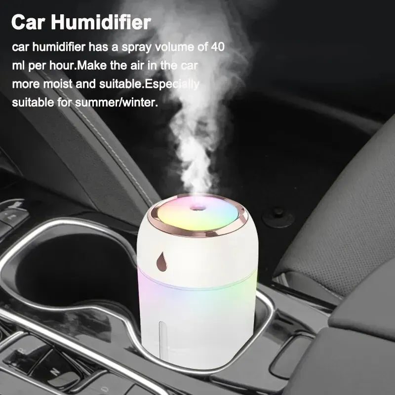 Portable Mini USB Air Humidifier Ultrasonic Nano Fine Mist Deep Hydration Silent Humidification Aroma Diffuser For Bedroom, Car