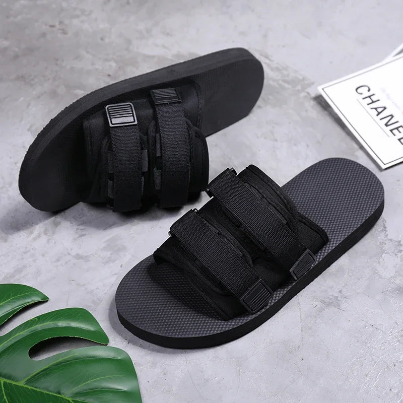 Men's Luxury Brand Slippers 2022 Hook Loop Classic Durable Summer Casual Sandals Outdoor Cool Beach High Quality Unisex Shoes