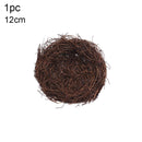 8-25cm Round Rattan Bird Nest Easter Decoration Bunny Eggs Artificial Vine Nest For Home Garden Decor Happy Easter Party Supply