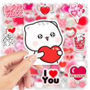 Red Heart Love Stickers Valentine's Day DIY Gift Toys for Scrapbook Diary Journals Laptop Luggage Bottles Decorative Waterproof