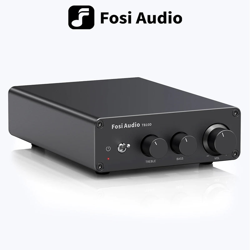 Fosi Audio 300Wx2 HiFi Sound Power Amplifier Upgrade New  TPA3255 Class D Stereo Amp With Treble Bass For Home Speaker