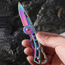 WXCOO High Carbon Steel Portable Knives Kitchen Folding Knife Chef Butcher Meat Cleaver Cutting Slicing Knife Fruit Paring Knife