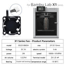 1-2PCS Cooling Fan for Bambu Lab X1 X1C Combo Dual Ball Bearing Brushless Fan for Bamboo P1P P1S Hotend 3D Printers Parts