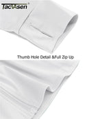 TACVASEN Full Zip UPF 50+ Sun Protection Summer Jackets Womens Long Sleeve Shirts Casual Jackets W/ Zipper Pockets Tops Outdoor