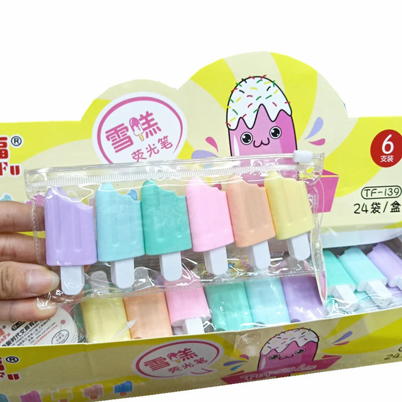 2 Pack Cute Iscream Ice Cream Candy Color Highlighter