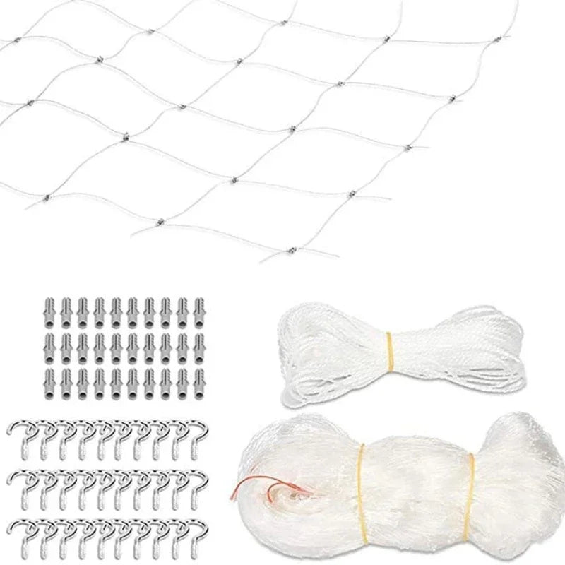 Cat Net Pet Protective Cover Floating Window Mesh Plastic Nylon Steel Wire Grid Garden Balcony Safety Fall Prevention Netting