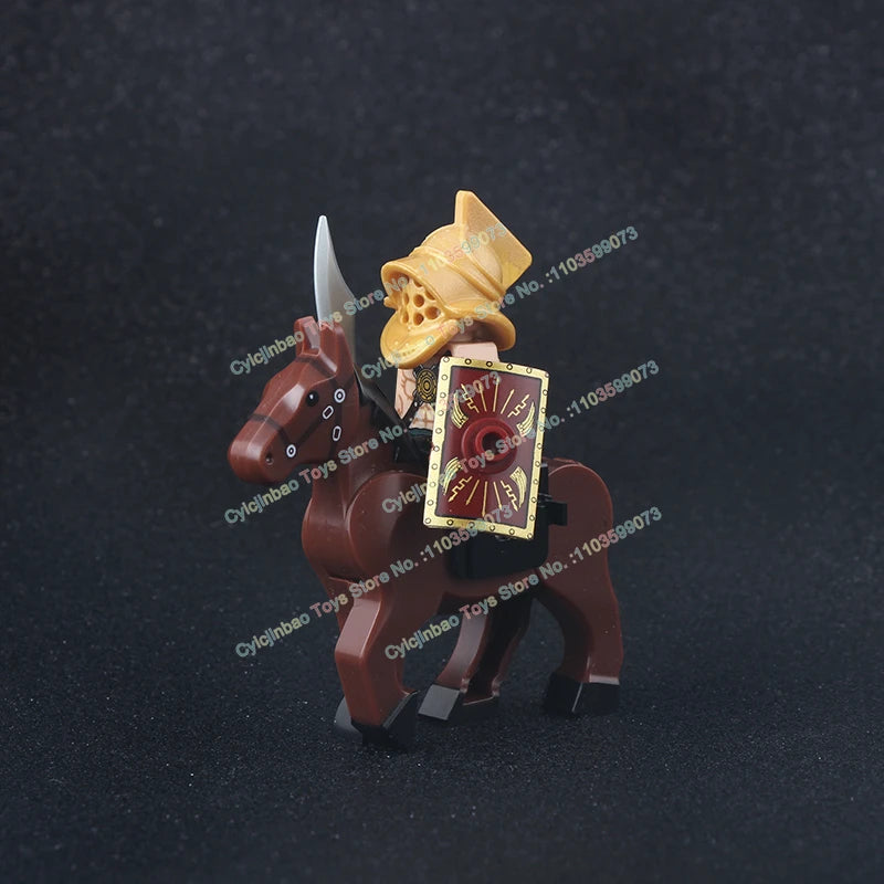 Medieval Knight Stormwind City Guard Reloaded Golden Horse Silver Horse Action Figures Building Blocks Accessories Toys DT8902