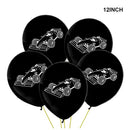 Black white racing tablecloth checkered flags racing car table cover plates cups race Track racing birthday party decor supplies