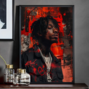 Rapper Playboi Carti Poster Self-adhesive Art Poster Whitepaper Prints Posters Artwork Aesthetic Art Wall Painting