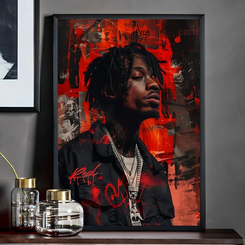 Rapper Playboi Carti Poster Self-adhesive Art Poster Whitepaper Prints Posters Artwork Aesthetic Art Wall Painting