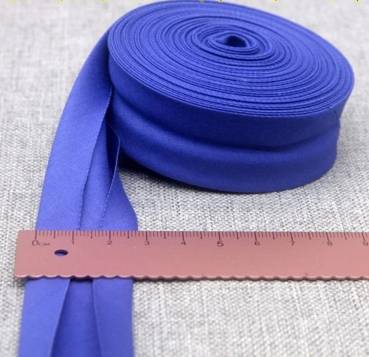 25mm (1“) width Bias Tape 100% Cotton Extra Soft for Baby Cloth Skin-friendly Fablic Bias Binding Tape Ironed Folded 12 yards