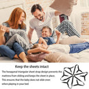 Sheet Suspenders Adjustable Elastic Bed Sheet Holder Straps For Full Bed Fitted Sheet Straps 6 Way Cross With 12 Heavy Duty