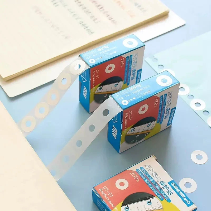 Hole Punch Protector Labels Sticker Loose Leaf Paper Hole Reinforcement Label Round Stickers Self Adhesive Binding Paper Sticker