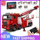 MOULD KING 17028 Technical Car Toys APP&RC Motorized Fire Rescue Truck Model Assembly Building Block Brick Kids Christmas Gift