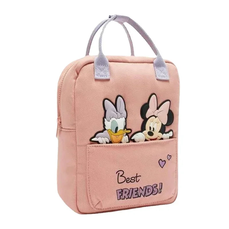 Disney New Minnie Cartoon Printed Lightweight Children's Backpack, Fashionable and Cute Primary School Student Backpack
