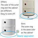 Creative Bedroom Bedside Table Modern Minimalist Round Storage Small Cabinet Large Capacity Plastic Side Cabinet 협탁