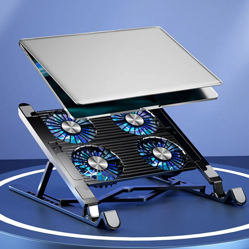 ICE COOREL Laptop Cooler Splicing Stable Foldable Notebook Riser Portable Tablet Stand 7 Gears Adjustable Laptop Cooling Pads