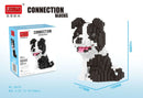 Linkgo Connection Building Blocks Collie Husky Bulldog Corgi Schnauzer 3D Model Animal Dog Mini Bricks Figure Toys For Kid Gift