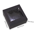 6Pcs Black/White Kraft Paper DIY Gift Box With Window Wedding Birthday Party Decoration Cake Packaging Box Event Party Gift Case