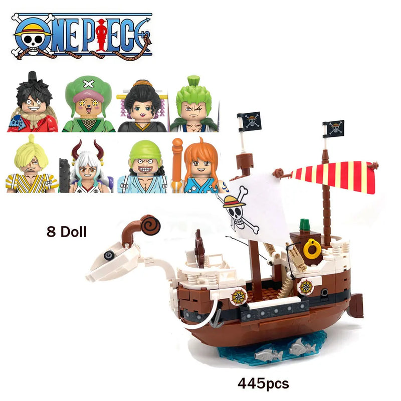 New One Piece Luffy Sorona Misanji Anime Action Model Puppet Assembled Building Block Toy Children's Birthday Christmas Gift