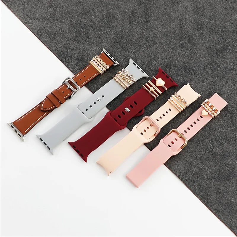 Decoration For Apple watch ultra band 8 7 6 3 se Diamond Jewelry Charms Accessories samsung/Huawei watch strap 20/22mm Bracelet