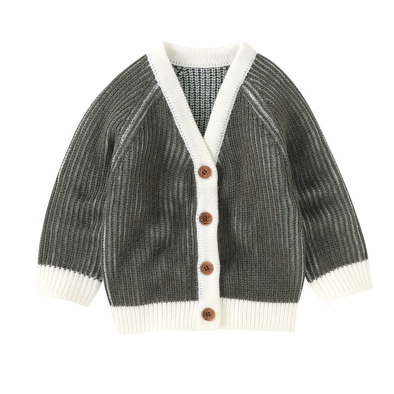 Spring Autumn Newborn Infant Baby Girl Boy Cardigan Clothes Winter Jacket Warm Coat Knitted Sweater Hooded Button Outwear