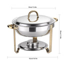 7.5L 2 Pans Buffet Stainless Steel Folding Stove Double Grid Dining Stove Food Heater Plate Self-Service  Tableware