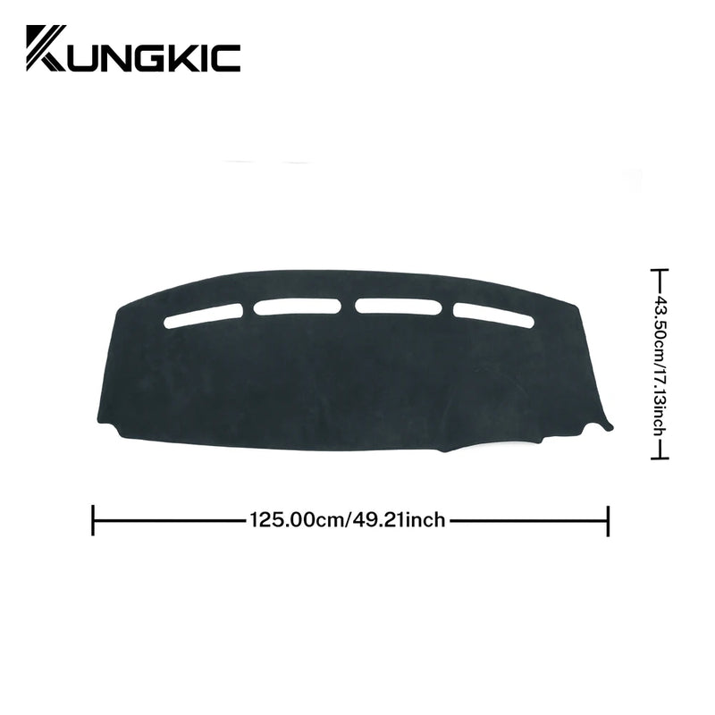 Flannel Dashmat For Fiat 500 2008-2011 Abarth 595 2012 2013 2014 2015 2016 2017 2018 2019 2020 2021-2023 Sunshade Mat Carpet Pad